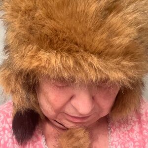 Synthetic Coon Cap Fully Lined- New No Tags